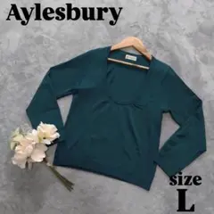 【Aylesbury】 アリスバーリー （L） 長袖 トップス ダークグリーン