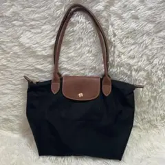 ロンシャン ル・プリアージュ トートバッグ Mサイズ ブラック（黒）