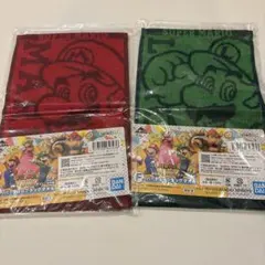 スーパーマリオ 一番くじ パーティフラッグタオル タオル 新品 2枚セット F賞