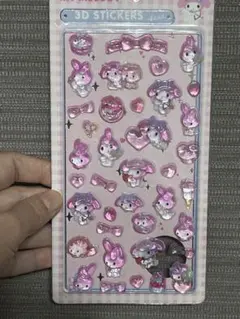 3Dキャラクターシール ピンク系　マイメロ