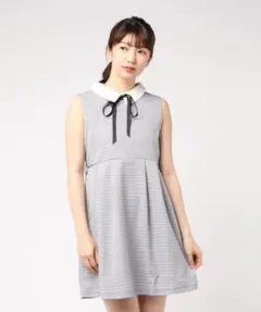 エムズエキサイト衿付ノースリワンピース