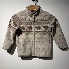UNIQLO クマ柄 フリースジャケット 110