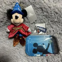 魔法使いの弟子 ミッキー ぬいぐるみキーホルダー チャーム 缶トレー セット