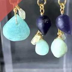 【感謝祭２点セット】(同梱599円)アマゾナイト☆天然石チャーム