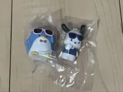 はぴだんぶい　グラサンばちばちフィギュア　ポチャッコ、タキシードサム