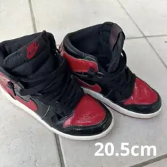 NIKI エアジョーダン1 レトロハイOGパテントブレッド キッズ　20.5cm