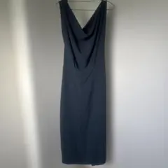 【美品】ZARA ダークブルー ワンピース S
