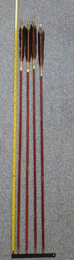 ババ茶豆【弓道】竹矢　四矢　約87cm ババ茶豆【弓道】竹矢 四矢 約87cm ババ茶豆【弓道】竹矢 四矢