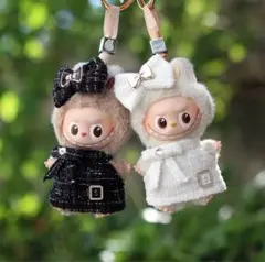 ラブブ服 LABUBU イニシャルラブブ 4.0 10cm 黒 ブラック - メルカリ