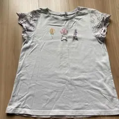 花柄刺繍 半袖Tシャツ　ナルミヤ140