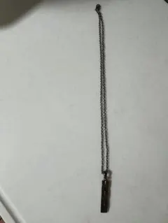 ブラックメタルストレートバーネックレス
