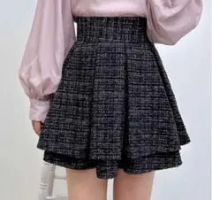 INGNI ツイードタックミニフレアスカート