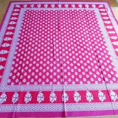 インド綿100%マルチカバー★ダブルサイズ★210✕220cm　(ピンク)
