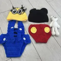 ニューボーンフォト用 ニット衣装セット