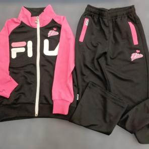 FILA ジャージセット 黒/ピンク