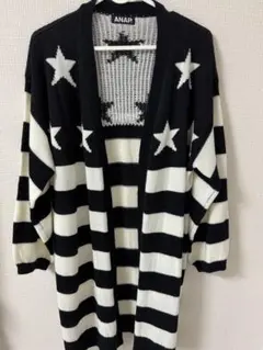 ANAP ストライプ 星柄 ロングカーディガン