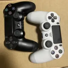 PS4 コントローラー 黒 白使用感あり