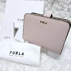 希少　未使用 FURLA BABYLON 二つ折り財布 箱付き 虎柄 ピンクのサムネイル