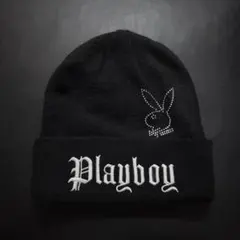 Playboy ニット帽 ビーニー ブラック ラインストーンのサムネイル