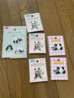 パンダ ワッペンセット 5パッケージ