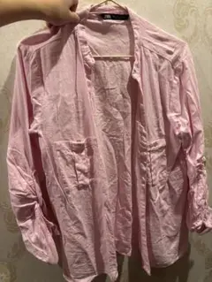 ZARA ピンクシャツ Lサイズ