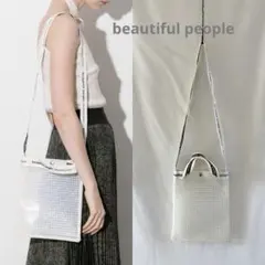 beautiful peopleビニール ロゴテープサコッシュバッグ