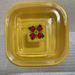 昭和レトロ りんご柄 保存容器 イエローのサムネイル