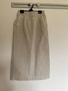 ベージュ デニム　タイトスカート