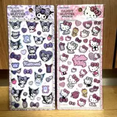 【国内正規品】サンリオ キャンディグリッターステッカー 2枚　キティー　クロミ