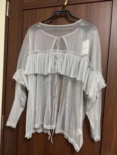 GRL シースルートップス グレー