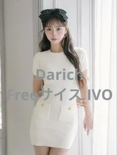 Darich DDボタンミックスパターンニットミニワンピース