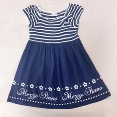 Mezzo Piano 半袖ワンピース 120cm ネイビー