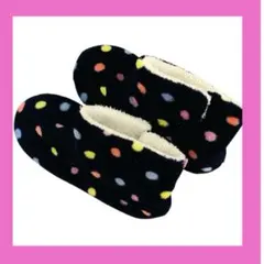 ルームシューズ/ドット柄/スリッパ/もこもこ/あったかボア