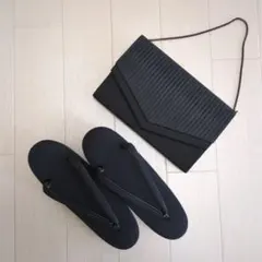 ブラックフォーマル やさしみ 高級草履 バッグ 2点セット