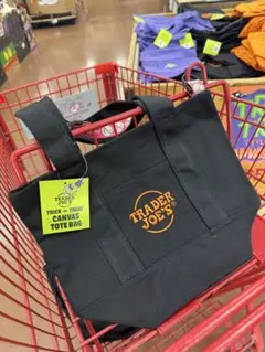 【即納】Trader Joe’s ハロウィン限定　黒　ミニトートバッグ　トレジョ