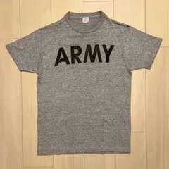 80s Vintage Champion ARMY 染み込み プリント Tシャツ