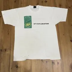 90s USA製 企業 Tシャツ 両面プリント 白 L 古着