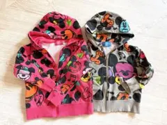 ディズニー　総柄　パーカー お揃い　110 120