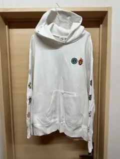 【完売品】GU×鬼滅の刃 ビッグスウェットパーカ 日輪刀の鍔 白 XL