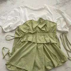 AZUL by MOUSSY レイヤード半袖トップス S