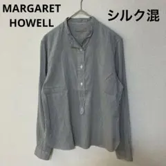 MARGARET HOWELL 美品　定番シルクブラウス 2025年最新】マーガレットハウエル レディース シルク ブラウス