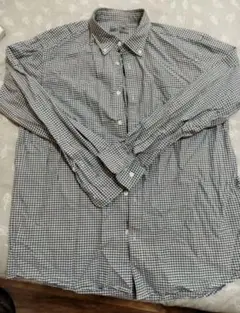 チェック柄 ボタンダウン長袖シャツ