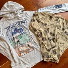 スターウォーズ　 長袖　ロンT Tシャツ　パーカー　薄手　フード付き　140