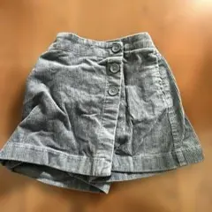 ユニクロ　コーデュロイ　巻きスカート風キュロット　110