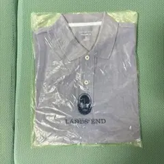 ランズエンド　Lands’ end ポロシャツ　メンズ　パープル　半袖　無地のサムネイル