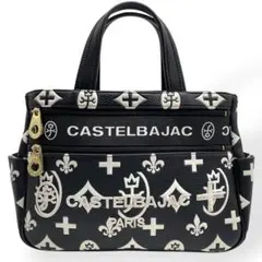 美品　CASTELBAJAC トートバッグ　ハンドバッグ　ブラック　総柄