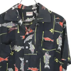 鯉のぼり 黒 50s McGREGOR マックレガー アロハ シャツ レーヨン