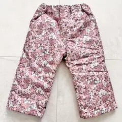 美品　花柄スノーパンツ 80cm