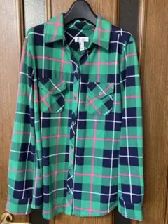 Denim＆Co ヘブンリータッチ Yネックチェックシャツ