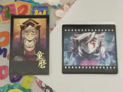 鬼滅の刃　童磨　クリアカード&箔押しチェキ風ブロマイド